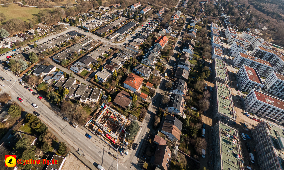 15.02.2023 - Baustell an der Niederalmstraße 16 aus der Luft